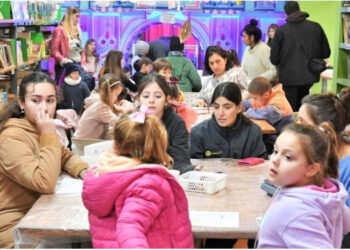 Actividad en la biblioteca popular de Monte Hermoso