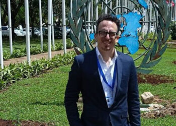 Andrés Arias UNS en la sede de la ONU en Kenia