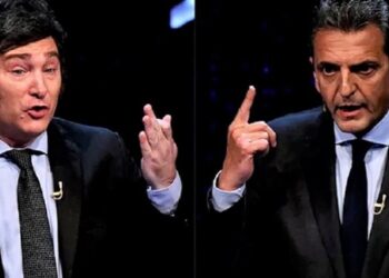 Javier Milei y Sergio Massa en el debate por el Balotaje