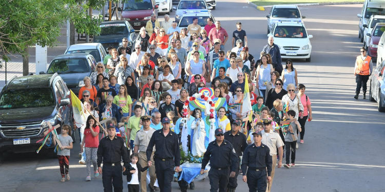 Procesión día de la patrona de Monte Hermoso