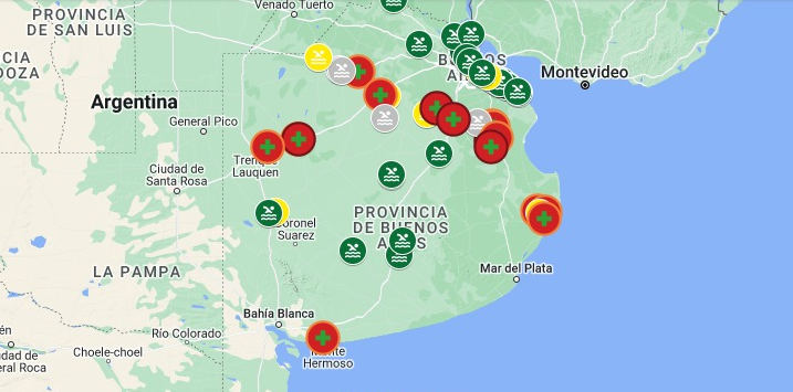 Alerta por cianobacterias provincia de Buenos Aires
