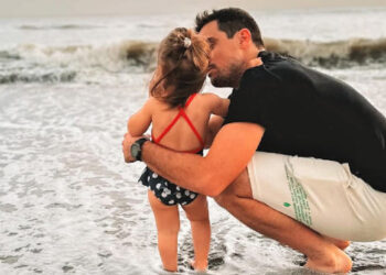 Guido Pella en Monte Hermoso con su familia