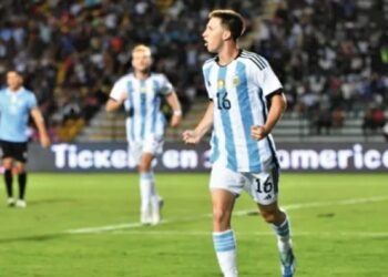 Primer gol de Baltasar Rodríguez con la Selección Argentina Sub 23