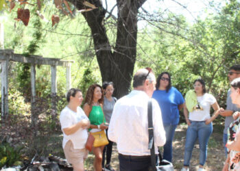 Visita a la futura casa de la cultura de Monte Hermoso
