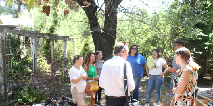 Visita a la futura casa de la cultura de Monte Hermoso