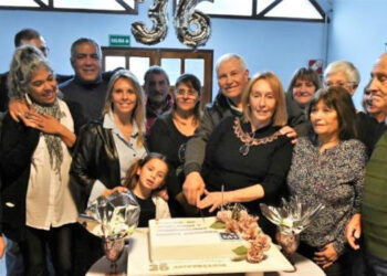 Colorido festejo en el Centro Jubilados de Monte Hermoso por la reciente conmemoración un nuevo aniversario