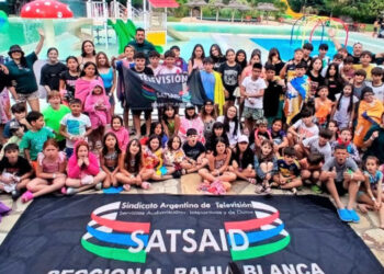 La sede bahiense del Sindicato de Televisión celebró la estadía en Monte Hermoso de 90 chicos de su colonia de vacaciones