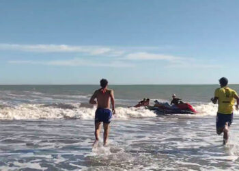 Simulacro de rescate en Sauce Grande