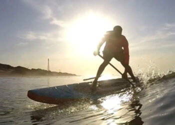Surfeando en Monte Hermoso