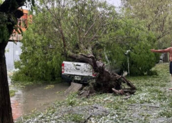Lluvia, viento y granizo en Bahía blanca