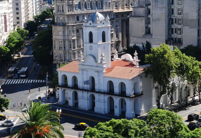 Vista aéra del Cabildo de Buenos Aires