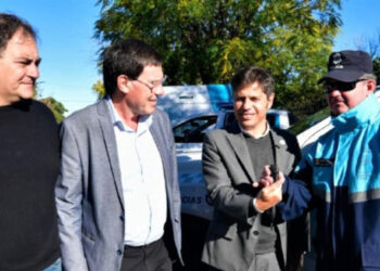 Intensa actividad desplegó este viernes el gobernador Axel Kicillof en su visita a Coronel Dorrego y a Bahía Blanca