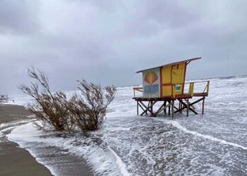 Sudestada en Monte Hermoso junio 2025