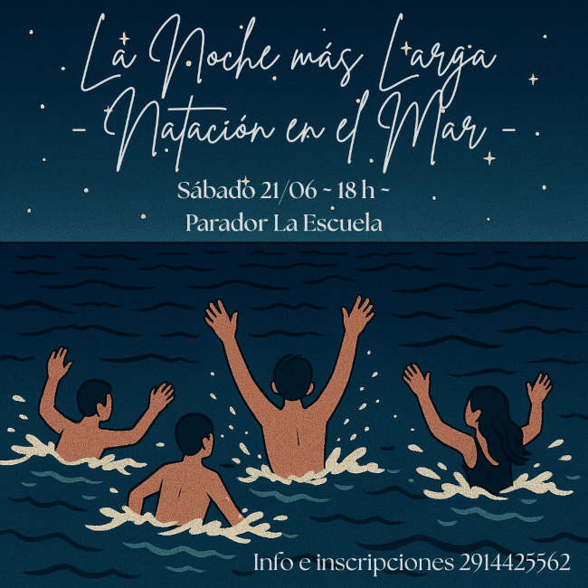 flyer Daiana Farrer La noche más larga natación en el mar