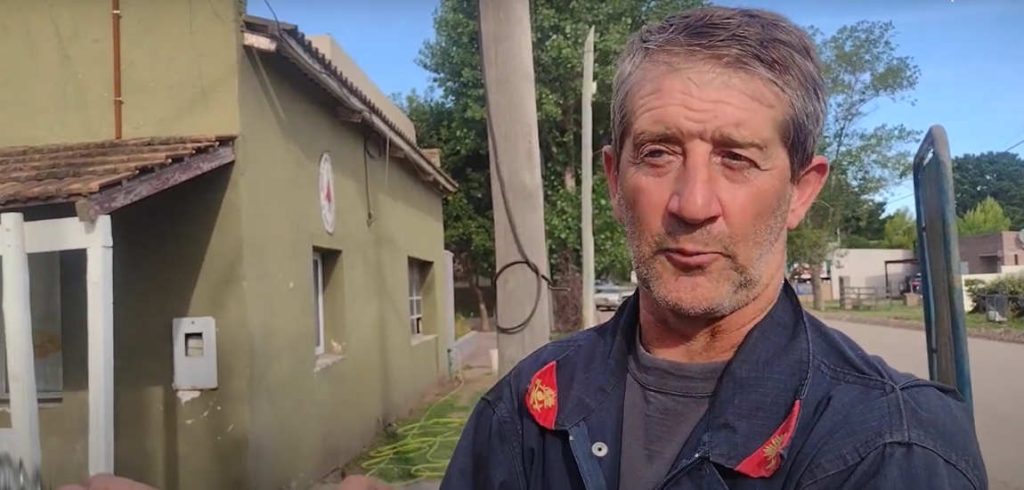 Heber Hurst jefe del cuerpo de Bomberos de Monte Hermoso