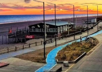 Atardecer en invierno en Monte Hermoso