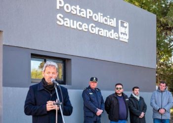 «Estamos del lado que hay que estar, del lado de la gente», dijo el intendente en la inauguración de la Posta Policial en Sauce Grande