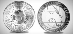 Moneda homenaje a Maradona