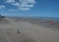 La playa en vivo desde tres sectores de la costa de Monte Hermoso