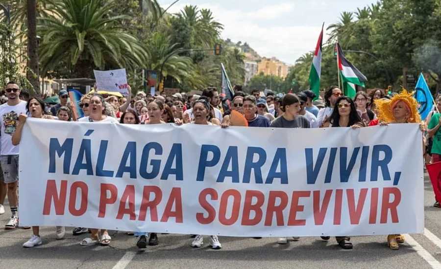 Marchas contra el turismo masivo en Málaga Marchas contra el turismo masivo en Málaga