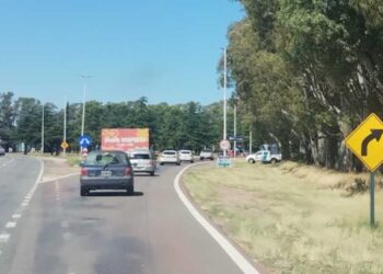 Ingreso a la ruta 78 hacia Monte Hermoso lunes 16 de febrero