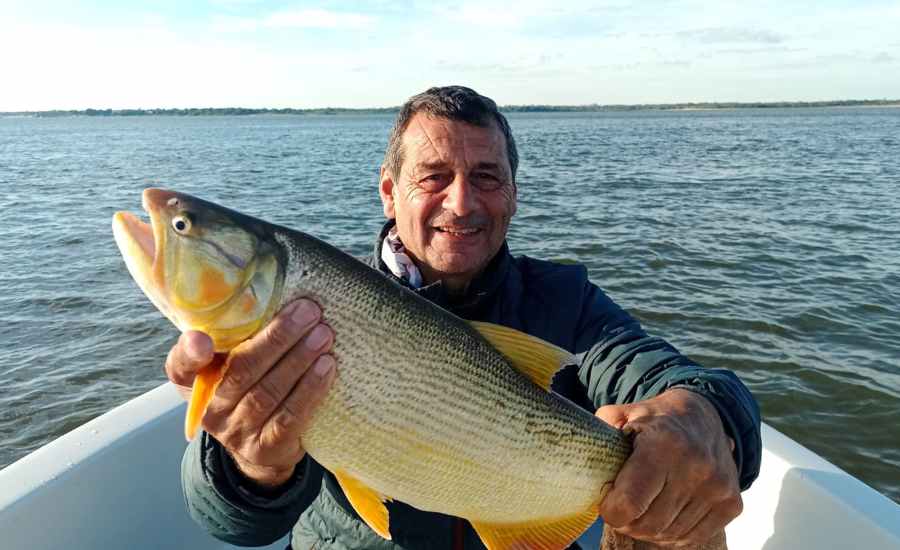 Mario Rachi en la Laguna Sauce Grande