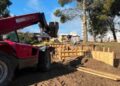 Trabajos de encofrado en Plaza Parque