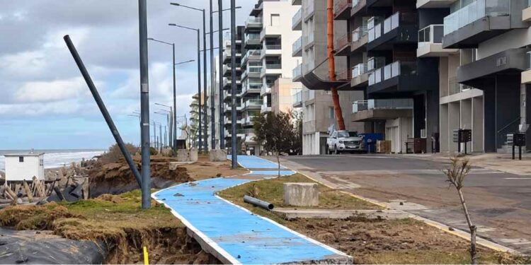 Erosión del frente costero en Monte Hermoso