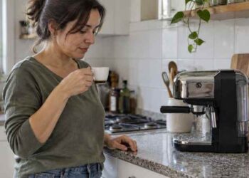 Cafetera espresso en casa