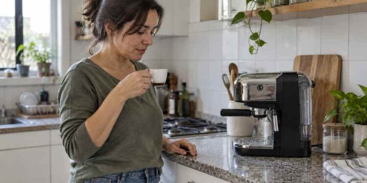 Cafetera espresso en casa