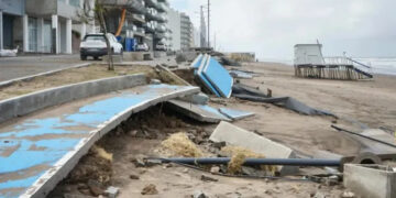 Destrozos tras el temporal en Monte Hermoso