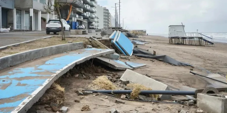 Destrozos tras el temporal en Monte Hermoso